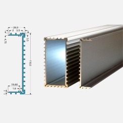 Kylflänsprofil 2: Exempelbild på låda gjord av kylflänsprofil